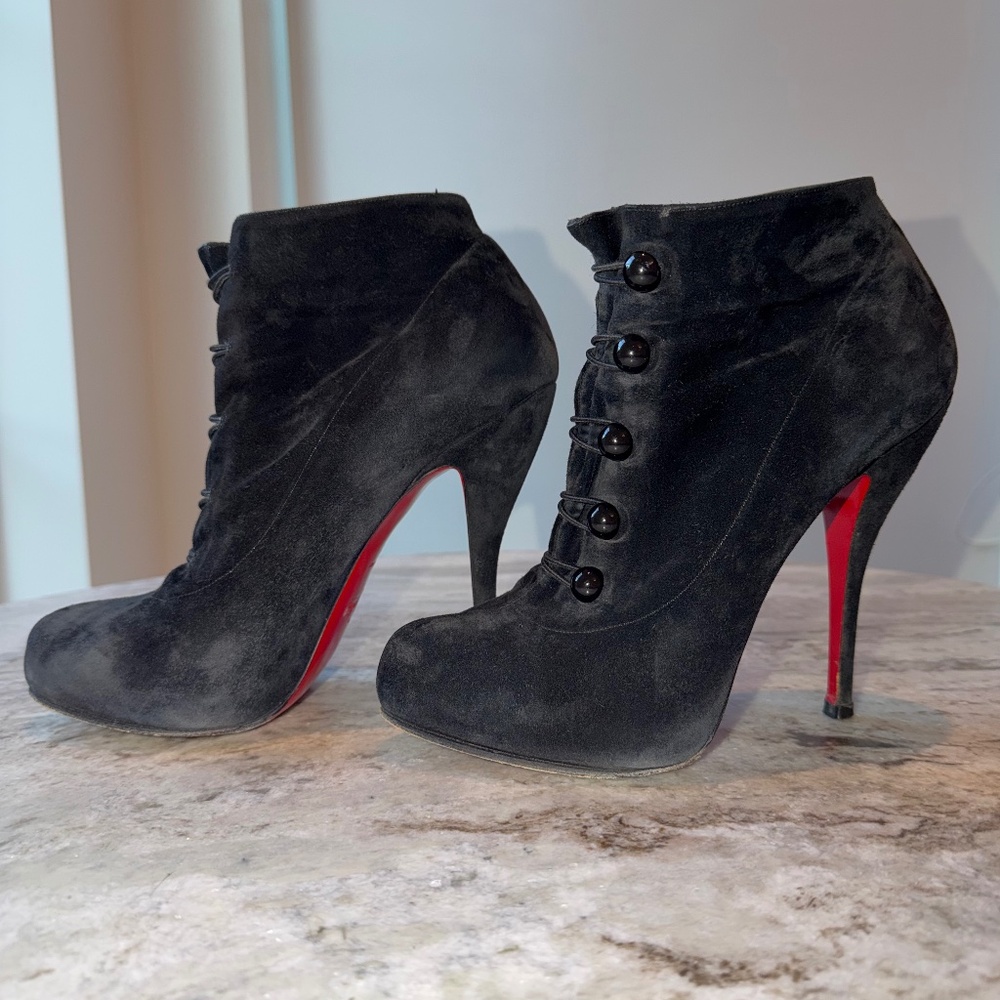 Christian Louboutin Fifre Corset Ankle Boots